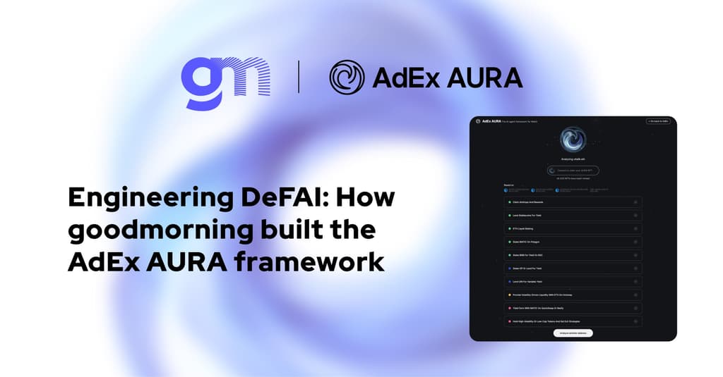 AI-powered DeFi agent - AdEx AURA
